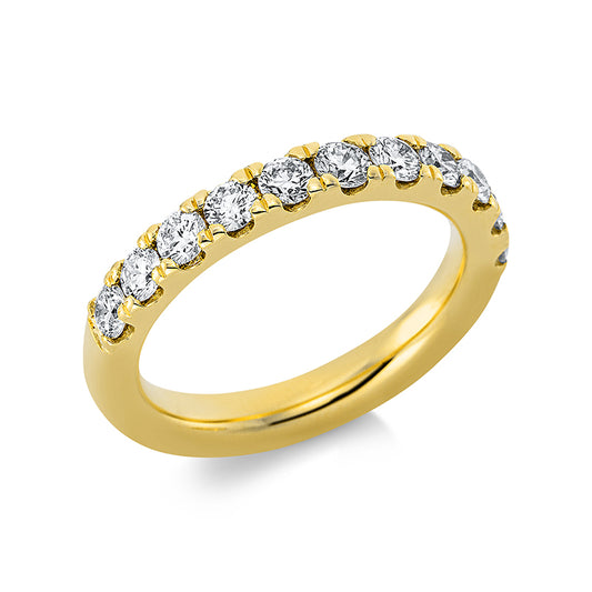 Ring 18 kt GG, 11 Brill. 1,02 ct, TW-si