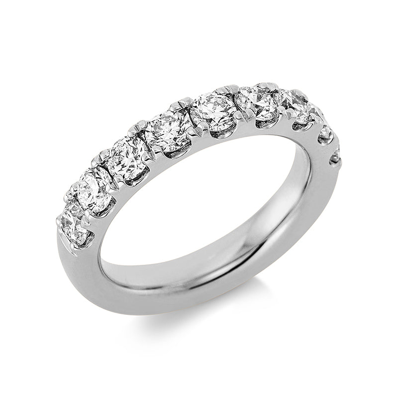 Ring 18 kt WG, 9 Brill. 1,57 ct, TW-si