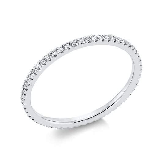 Ring 18 kt WG, 57 Brill. 0,19 ct, TW-si