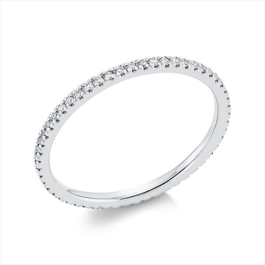 Ring 18 kt WG, 56 Brill. 0,20 ct, TW-si