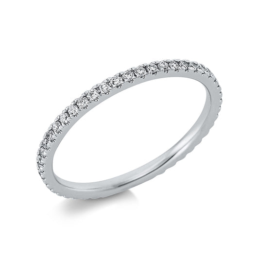 Ring 950 Pt Platin, 46 Brill. 0,30 ct, TW-si