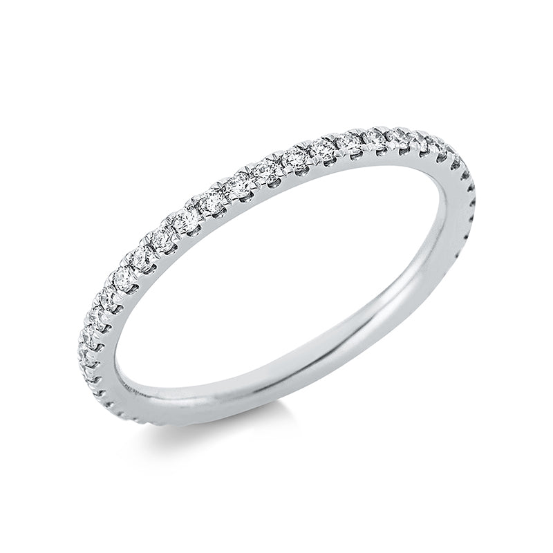 Ring 950 Pt Platin, 43 Brill. 0,39 ct, TW-si