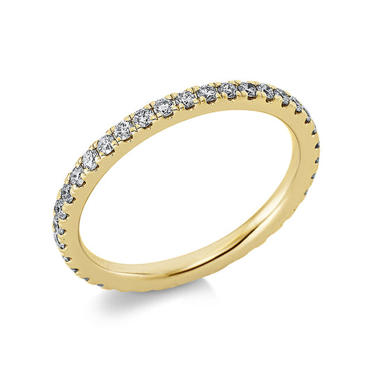 Ring 18 kt GG, 36 Brill. 0,57 ct, TW-si
