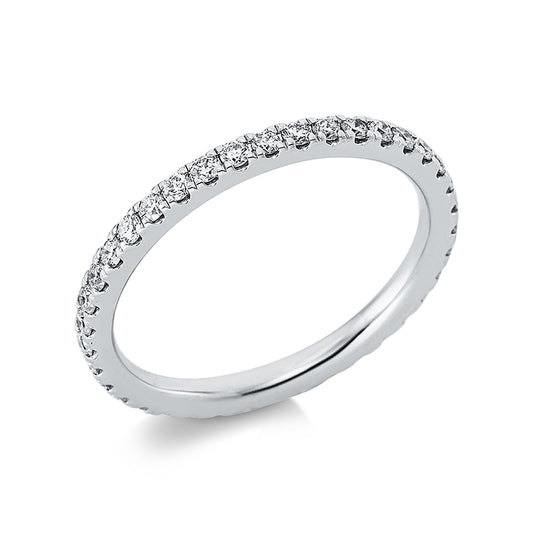 Ring 18 kt WG, 37 Brill. 0,58 ct, TW-si