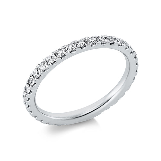 Ring 18 kt WG, 34 Brill. 0,70 ct, TW-si
