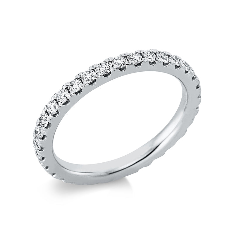 Ring 18 kt WG, 32 Brill. 0,77 ct, TW-si