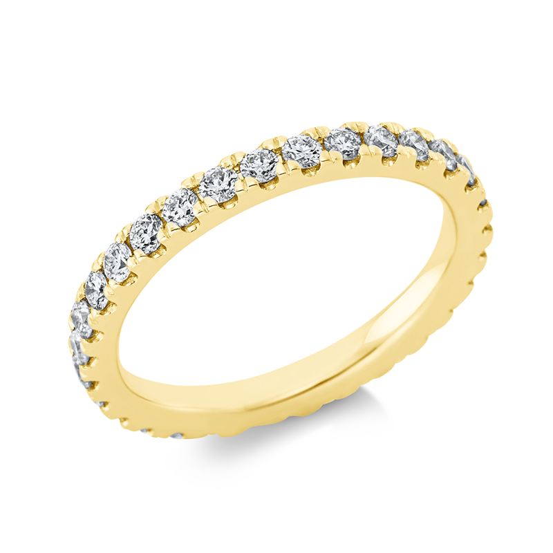 Ring 14 kt GG, 32 Brill. 0,91 ct, TW-si