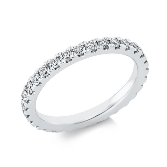 Ring 18 kt WG, 30 Brill. 0,90 ct, TW-si