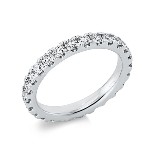 Ring 18 kt WG, 24 Brill. 1,45 ct, TW-si