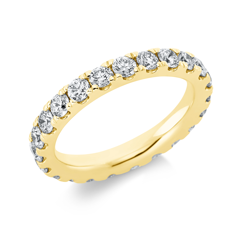 Ring 18 kt GG, 23 Brill. 1,85 ct, TW-si