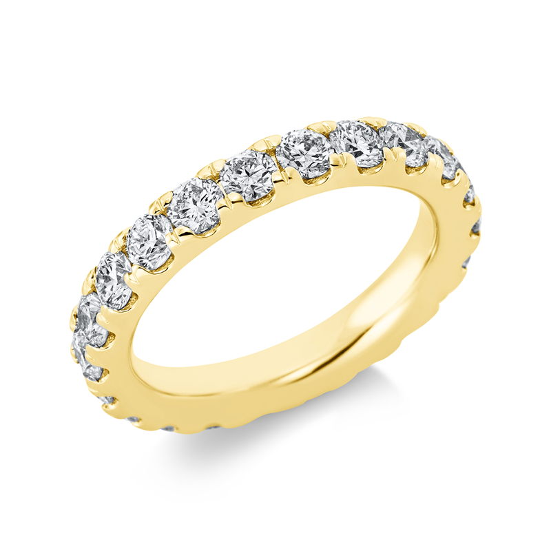 Ring 14 kt GG, 21 Brill. 2,42 ct, TW-si
