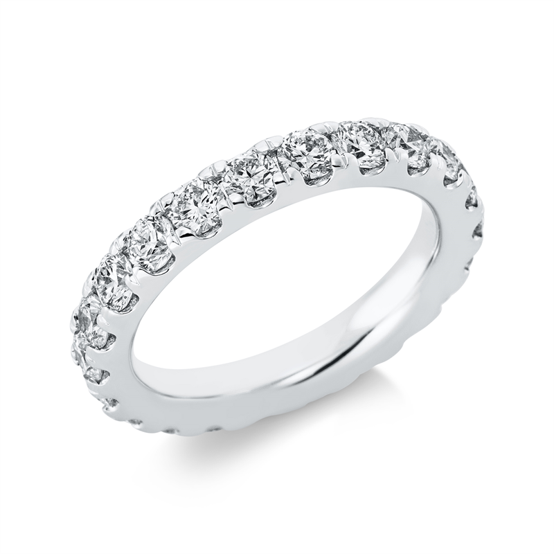 Ring 14 kt WG, 22 Brill. 2,52 ct, TW-si