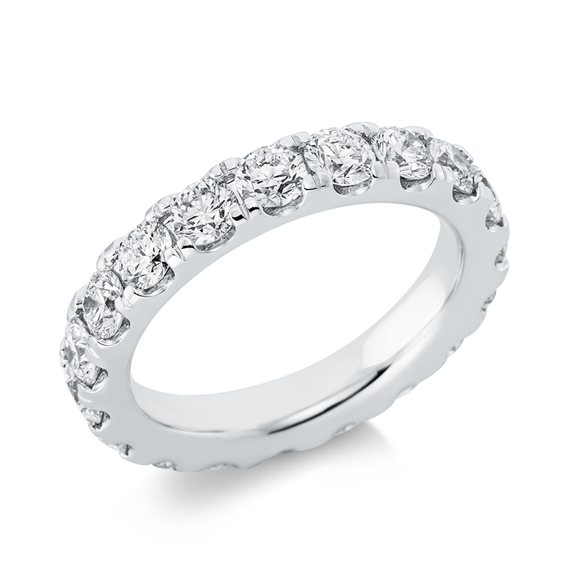Ring 14 kt WG, 18 Brill. 3,10 ct, TW-si