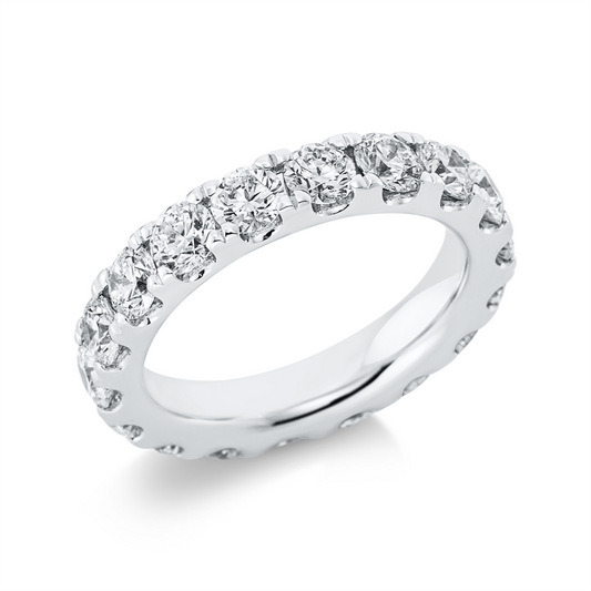 Ring 18 kt WG, 19 Brill. 3,64 ct, TW-si