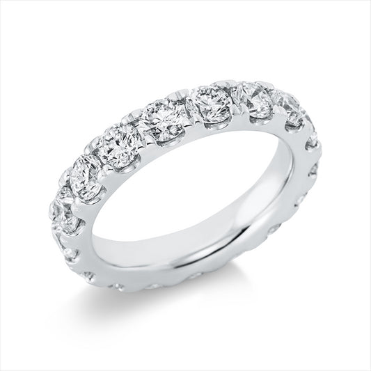 Ring 18 kt WG, 17 Brill. 4,02 ct, TW-si