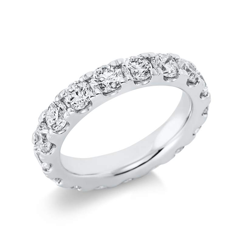 Ring 18 kt WG, 17 Brill. 4,04 ct, TW-si