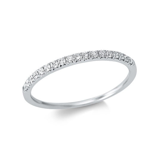Ring 18 kt WG, 18 Brill. 0,16 ct, TW-si