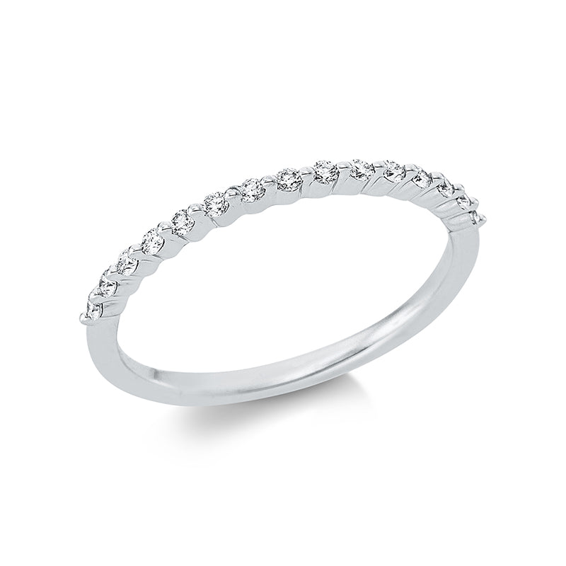 Ring 18 kt WG, 15 Brill. 0,14 ct, TW-si