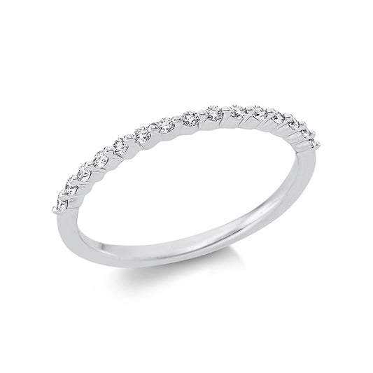 Ring 18 kt WG, 15 Brill. 0,14 ct, TW-si