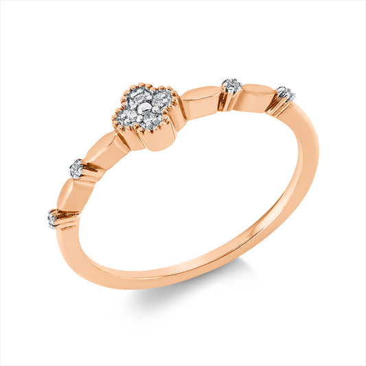 Ring 18 kt RG, 8 Brill. 0,04 ct, TW-si