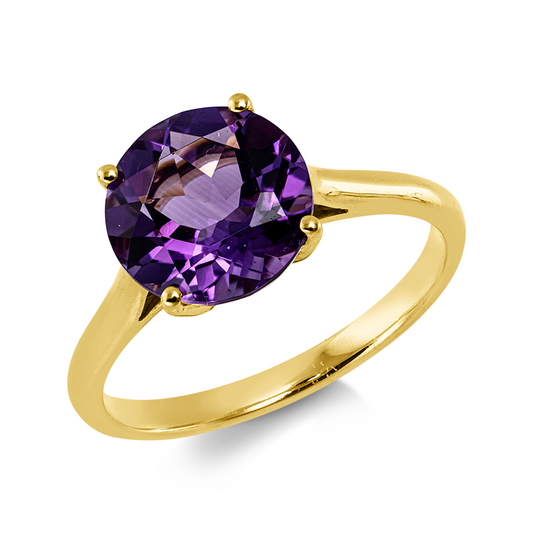 Ring 18 kt GG, 1 Amethyst 2,70 ct lila