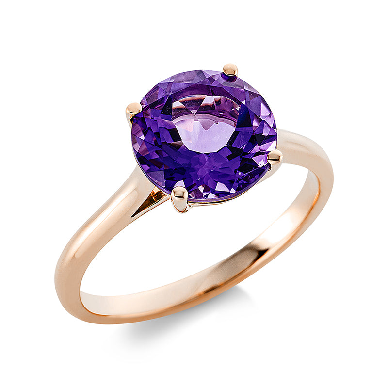 Ring 18 kt RG, 1 Amethyst 2,70 ct lila