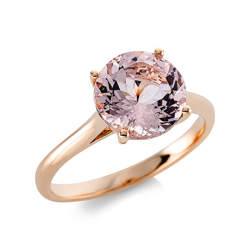 Ring 18 kt RG, 1 Morganit 2,80 ct pink