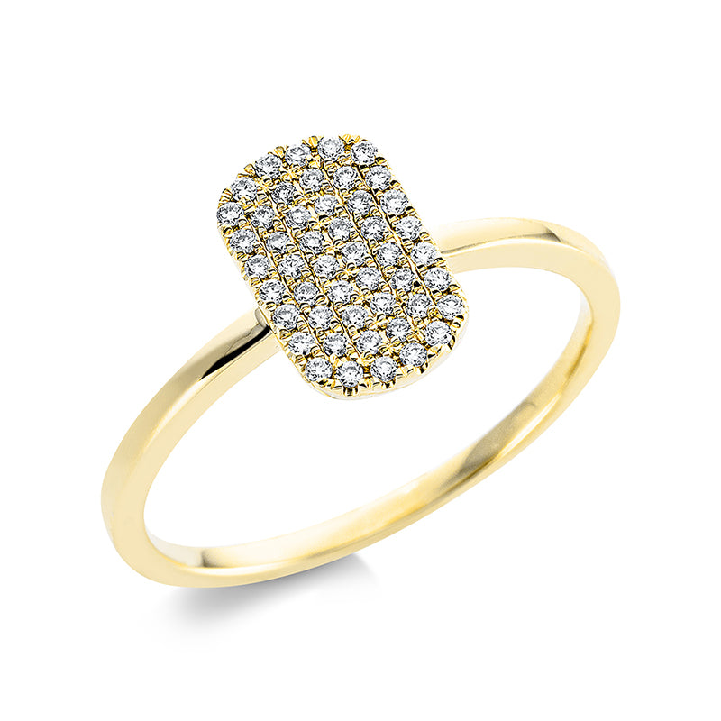 Ring 18 kt GG, 48 Brill. 0,18 ct, TW-si