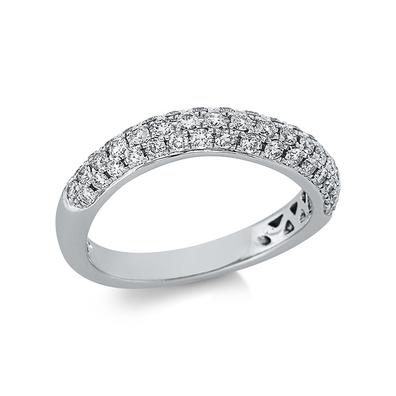 Ring 18 kt WG, 49 Brill. 0,74 ct, TW-si