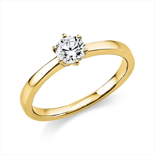 Ring 14 kt GG, GIA7302736355, 1 Brill. 0,40 ct, TW-vsi