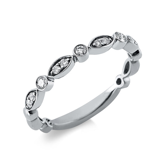 Ring 18 kt WG, 11 Brill. 0,14 ct, TW-si