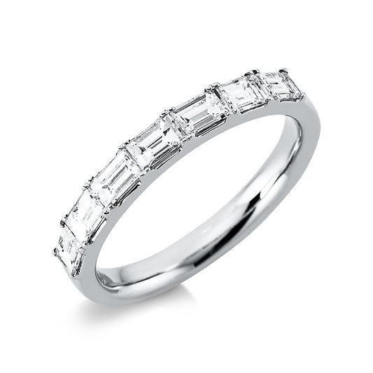 Ring 18 kt WG, 7 Bag. 0,76 ct, TW-vsi