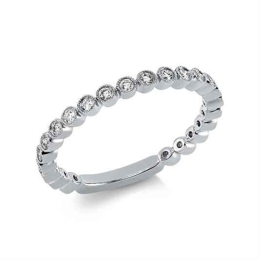 Ring 18 kt WG, 23 Brill. 0,24 ct, TW-si
