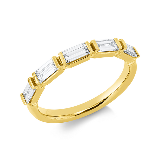 Ring 18 kt GG, 5 Bag. 0,60 ct, TW-vsi