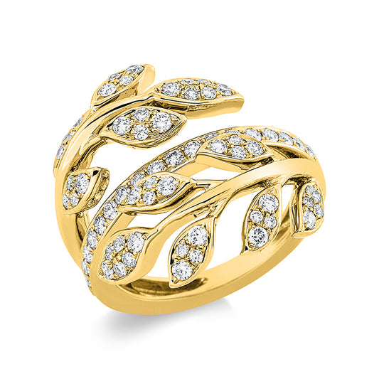 Ring 18 kt GG, 71 Brill. 0,97 ct, TW-vsi