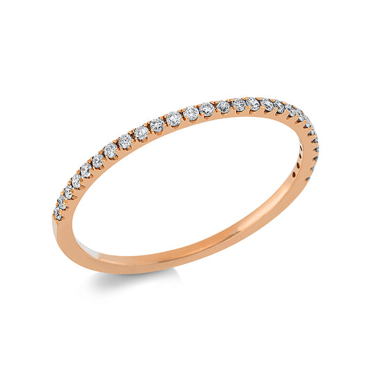 Ring 18 kt RG, 27 Brill. 0,13 ct, TW-si
