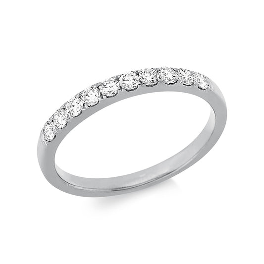 Ring 18 kt WG, 10 Brill. 0,30 ct, TW-si