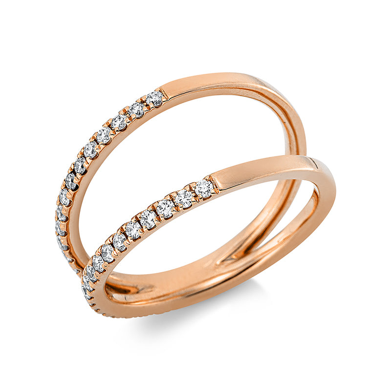 Ring 18 kt RG, 38 Brill. 0,36 ct, TW-si