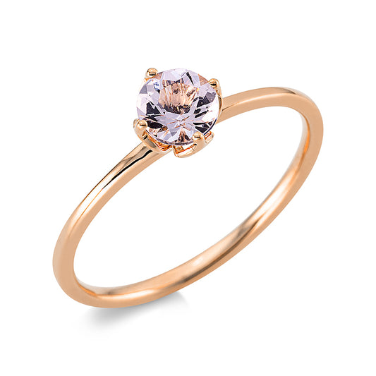 Ring 18 kt RG, 1 Morganit 0,41 ct rosa