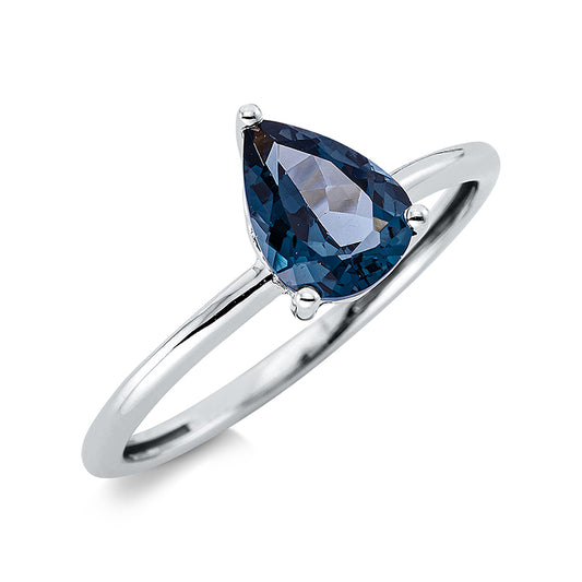 Ring 18 kt WG, 1 Topas 1,10 ct Lond. blue