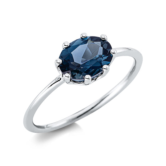 Ring 18 kt WG, 1 Topas 1,60 ct Lond. blue