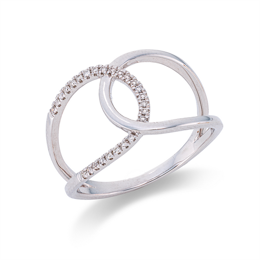 Ring 18 kt WG, 26 Brill. 0,08 ct, TW-si