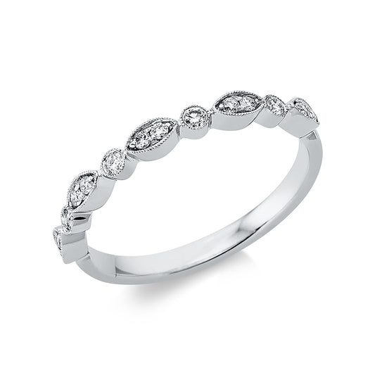 Ring 18 kt WG, 14 Brill. 0,16 ct, TW-si