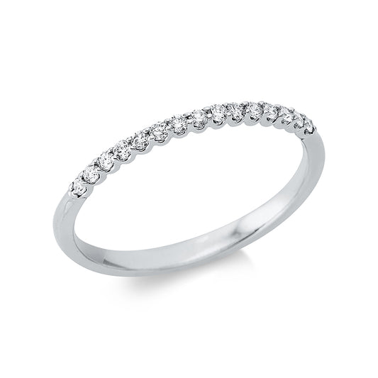 Ring 18 kt WG, 15 Brill. 0,14 ct, TW-si