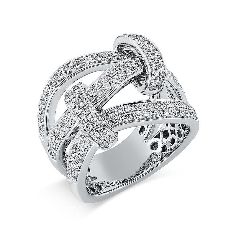 Ring 18 kt WG, 170 Brill. 1,26 ct, TW-si