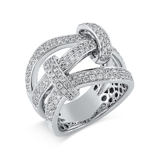 Ring 18 kt WG, 170 Brill. 1,26 ct, TW-si