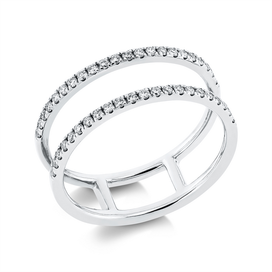 Ring 18 kt WG, 44 Brill. 0,27 ct, TW-si
