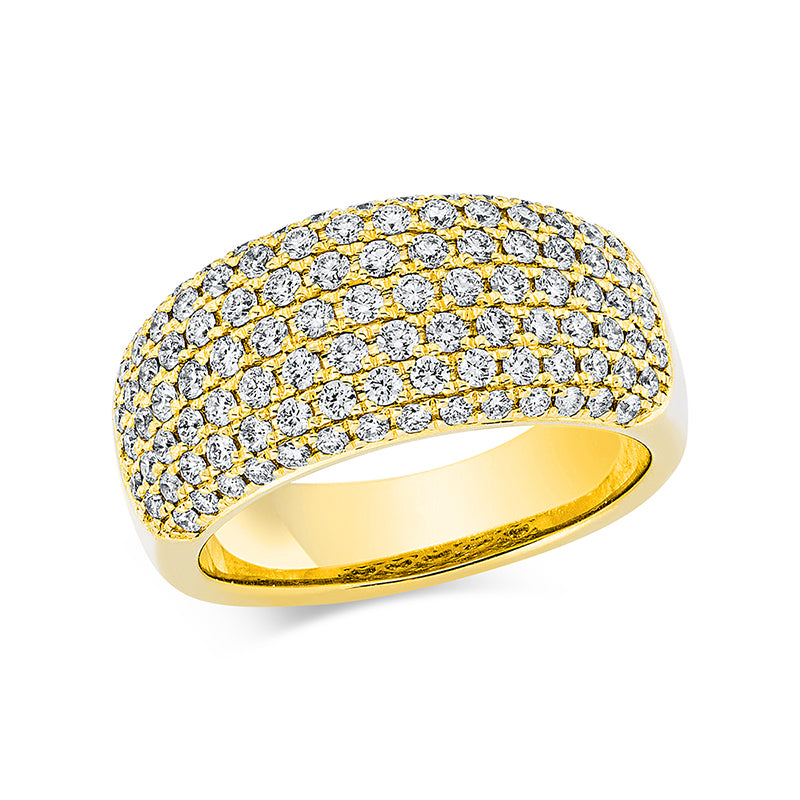 Ring 18 kt GG, 105 Brill. 1,16 ct, TW-si