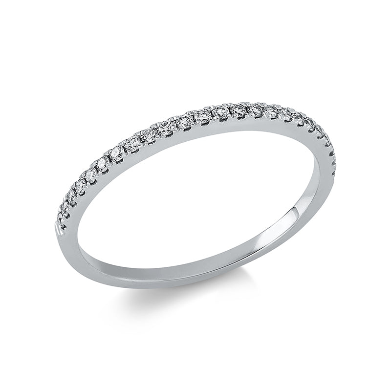 Ring 18 kt WG, 24 Brill. 0,15 ct, W-si