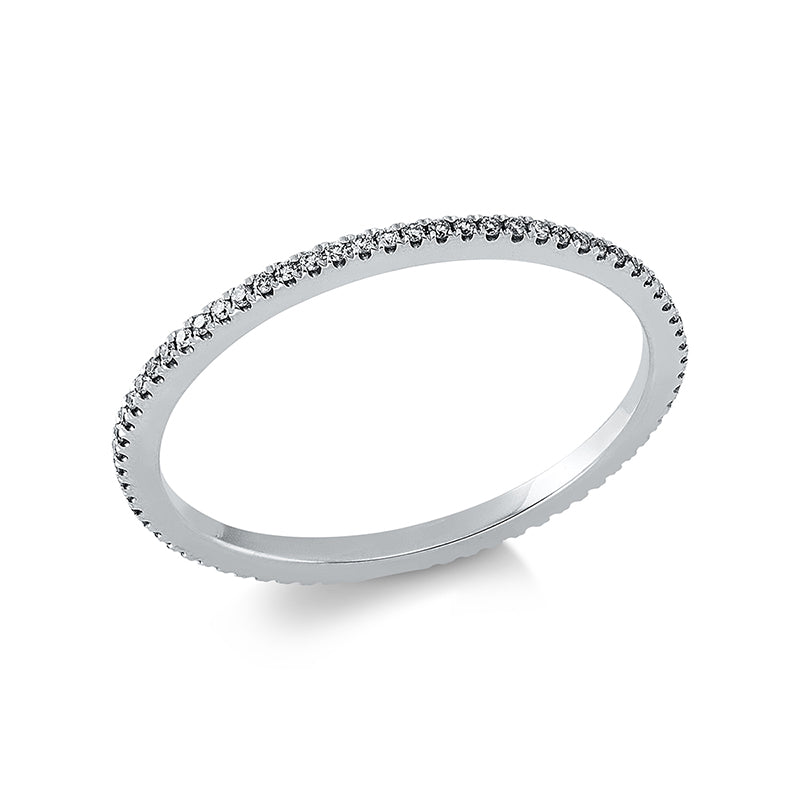Ring 18 kt WG, 68 Brill. 0,14 ct, W-si